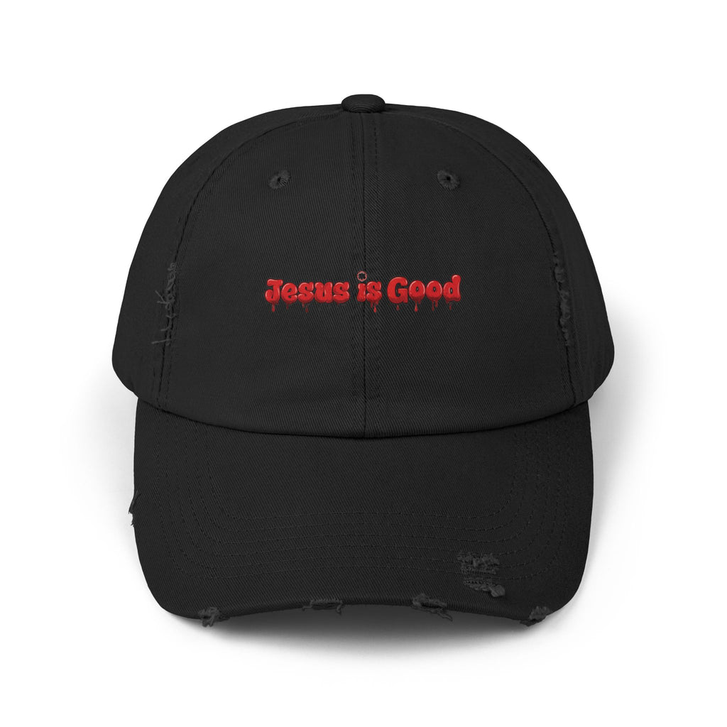 Jesus Is Good Embroidered Black Cap