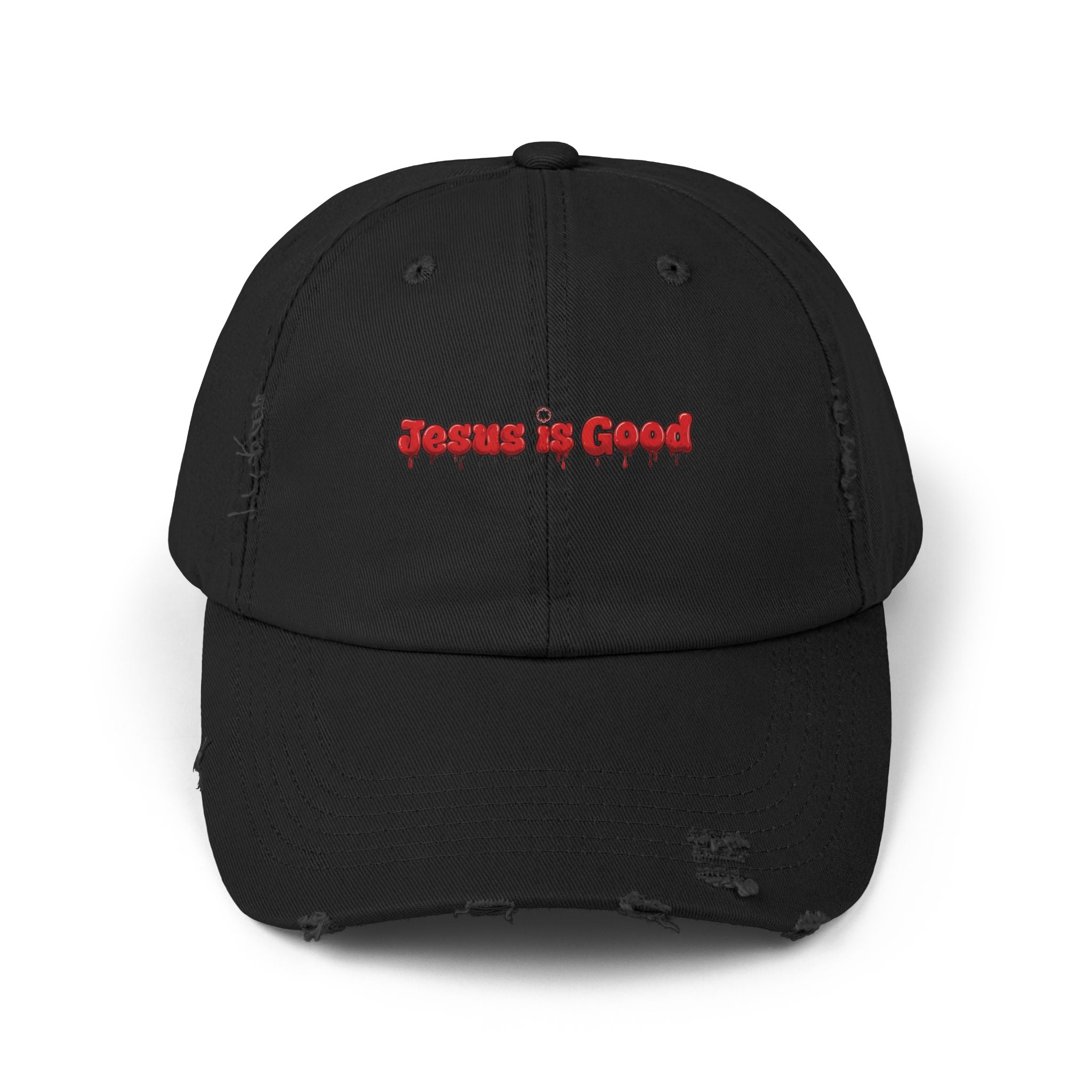 Jesus Is Good Embroidered Black Cap
